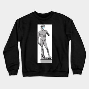 Michelangelo's David stays safe Crewneck Sweatshirt